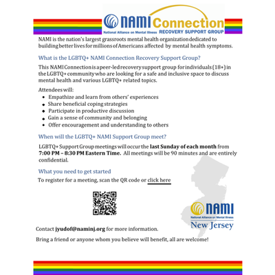 LGBTQ+ NAMI Connection Recovery Support Group