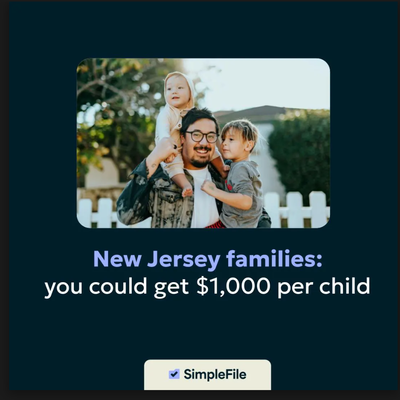 SimpleFile Demonstration to Help NJ Families File for Tax Credit