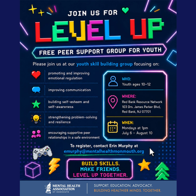 Level Up Peer Support Group for Youth
